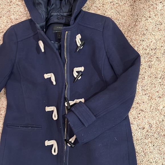J crew Italian wool navy blue pea coat - Picture 4 of 7